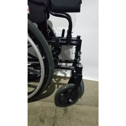 Reuse Medical Equipment Invacare Tracer SX5 Folding Wheelchair – Black Finish with Padded Arm Supports Wheelchairs, second-hand product photo 6