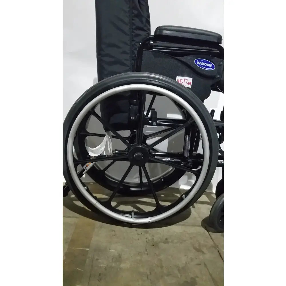 Reuse Medical Equipment Invacare Tracer SX5 Folding Wheelchair – Black Finish with Padded Arm Supports Wheelchairs, second-hand product photo 2