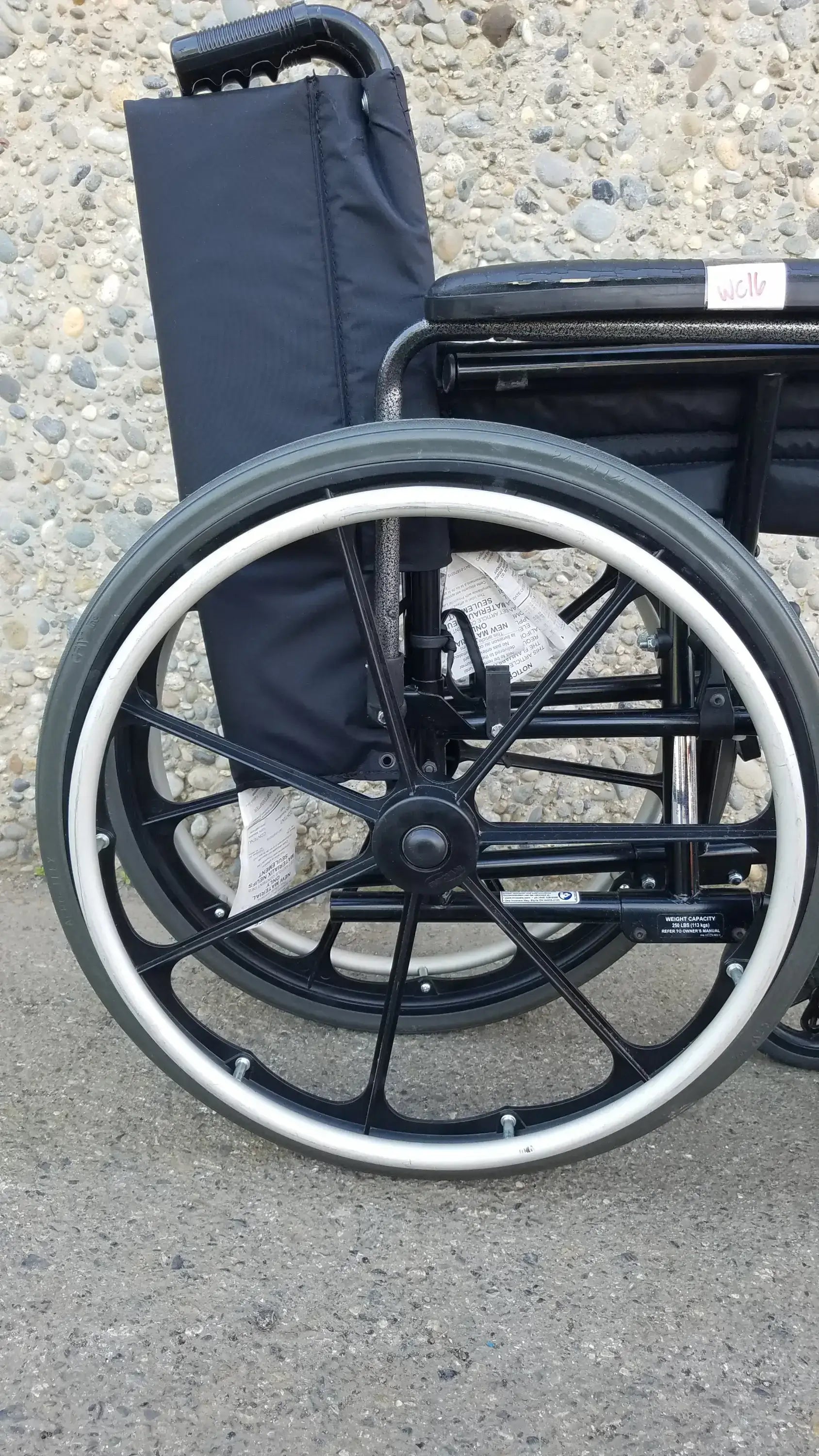 Reuse Medical Equipment Invacare Tracer SX5 Heavy-Duty Black Wheelchair with Fixed Arm Rests Wheelchairs, second-hand product photo 17