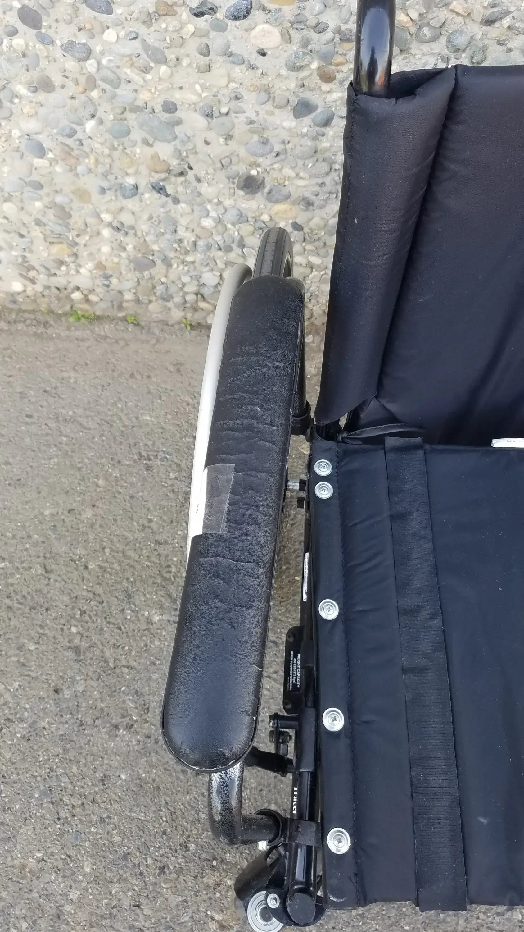 Reuse Medical Equipment Invacare Tracer SX5 Heavy-Duty Black Wheelchair with Fixed Arm Rests Wheelchairs, second-hand product photo 10