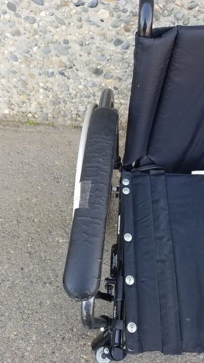 Reuse Medical Equipment Invacare Tracer SX5 Heavy-Duty Black Wheelchair with Fixed Arm Rests Wheelchairs, second-hand product photo 10