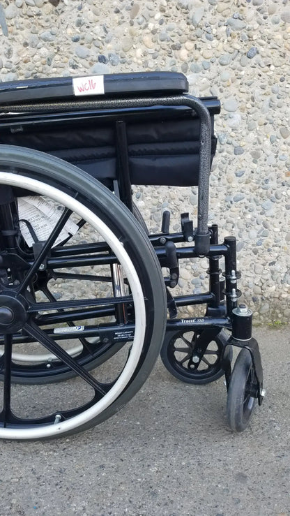 Reuse Medical Equipment Invacare Tracer SX5 Heavy-Duty Black Wheelchair with Fixed Arm Rests Wheelchairs, second-hand product photo 2