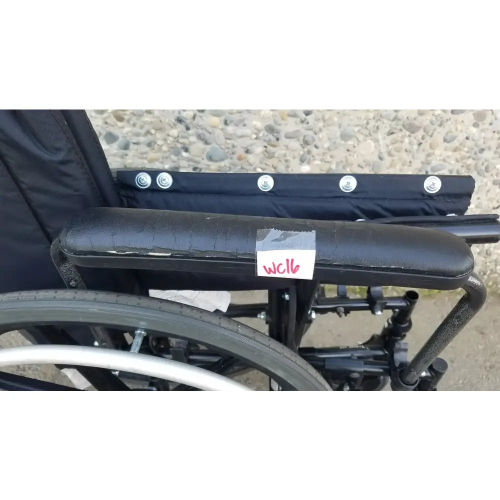 Reuse Medical Equipment Invacare Tracer SX5 Heavy-Duty Black Wheelchair with Fixed Arm Rests Wheelchairs, second-hand product photo 15