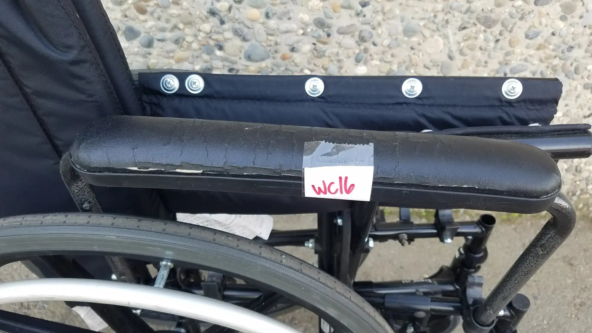 Reuse Medical Equipment Invacare Tracer SX5 Heavy-Duty Black Wheelchair with Fixed Arm Rests Wheelchairs, second-hand product photo 15