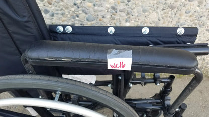 Reuse Medical Equipment Invacare Tracer SX5 Heavy-Duty Black Wheelchair with Fixed Arm Rests Wheelchairs, second-hand product photo 15