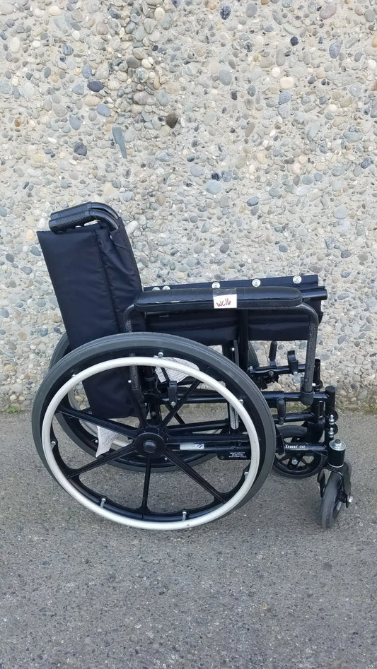 Reuse Medical Equipment Invacare Tracer SX5 Heavy-Duty Black Wheelchair with Fixed Arm Rests Wheelchairs, second-hand product photo 1