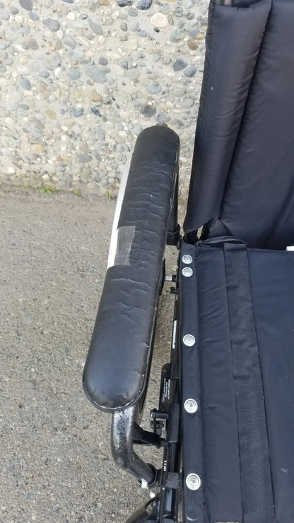 Reuse Medical Equipment Invacare Tracer SX5 Heavy-Duty Black Wheelchair with Fixed Arm Rests Wheelchairs, second-hand product photo 11