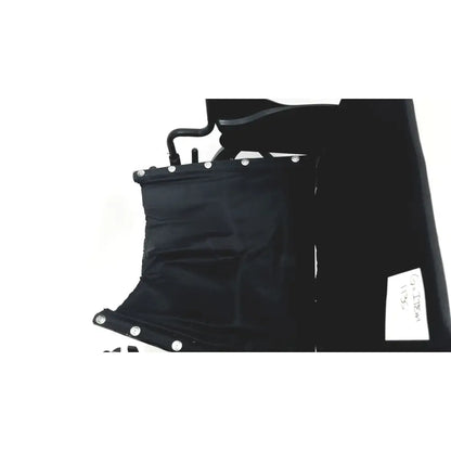Black fabric wheelchair seat cover with silver rivets and white label for invacare tracer sx5 manual folding wheelchair
