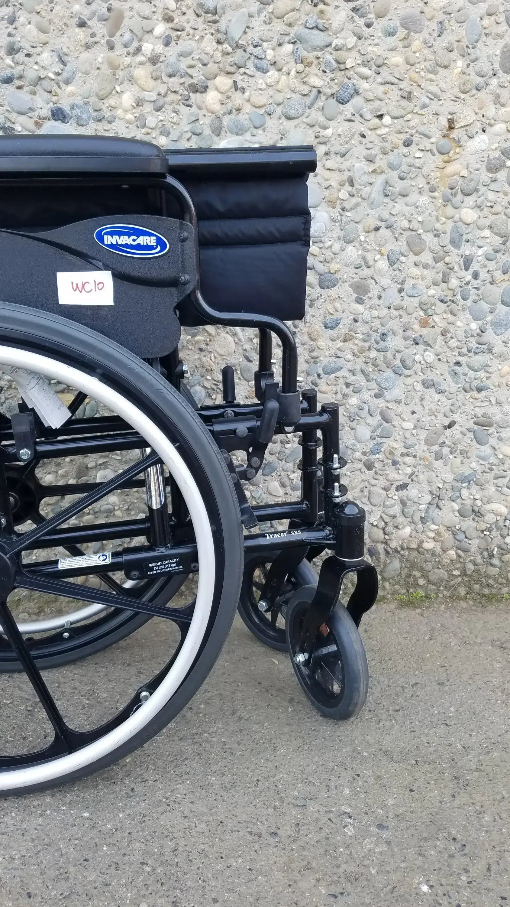 Reuse Medical Equipment Invacare Tracer SX5 Wheelchair Arm Rest Black Wheelchair, second-hand product photo 18
