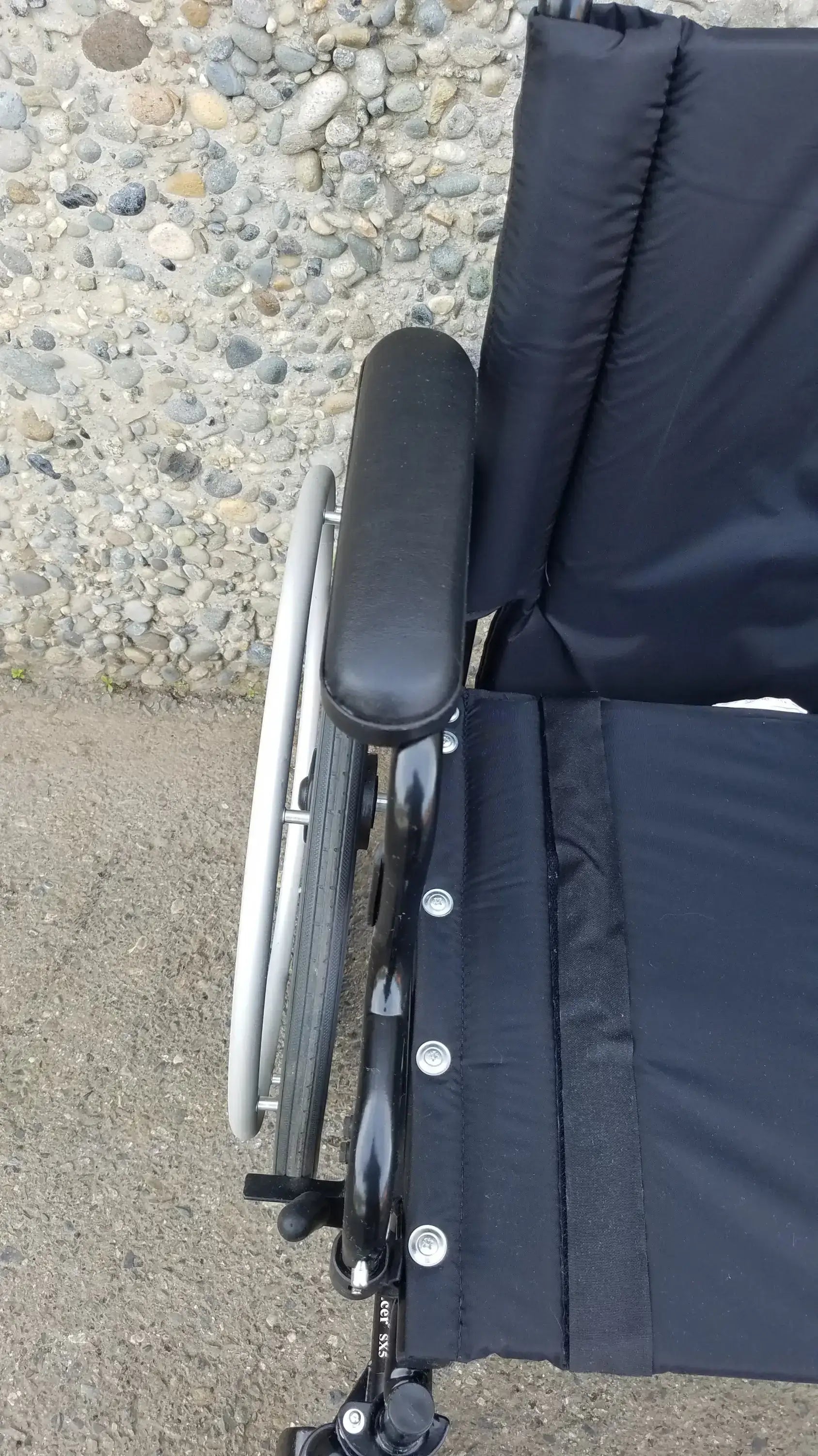 Reuse Medical Equipment Invacare Tracer SX5 Wheelchair Arm Rest Black Wheelchair, second-hand product photo 13