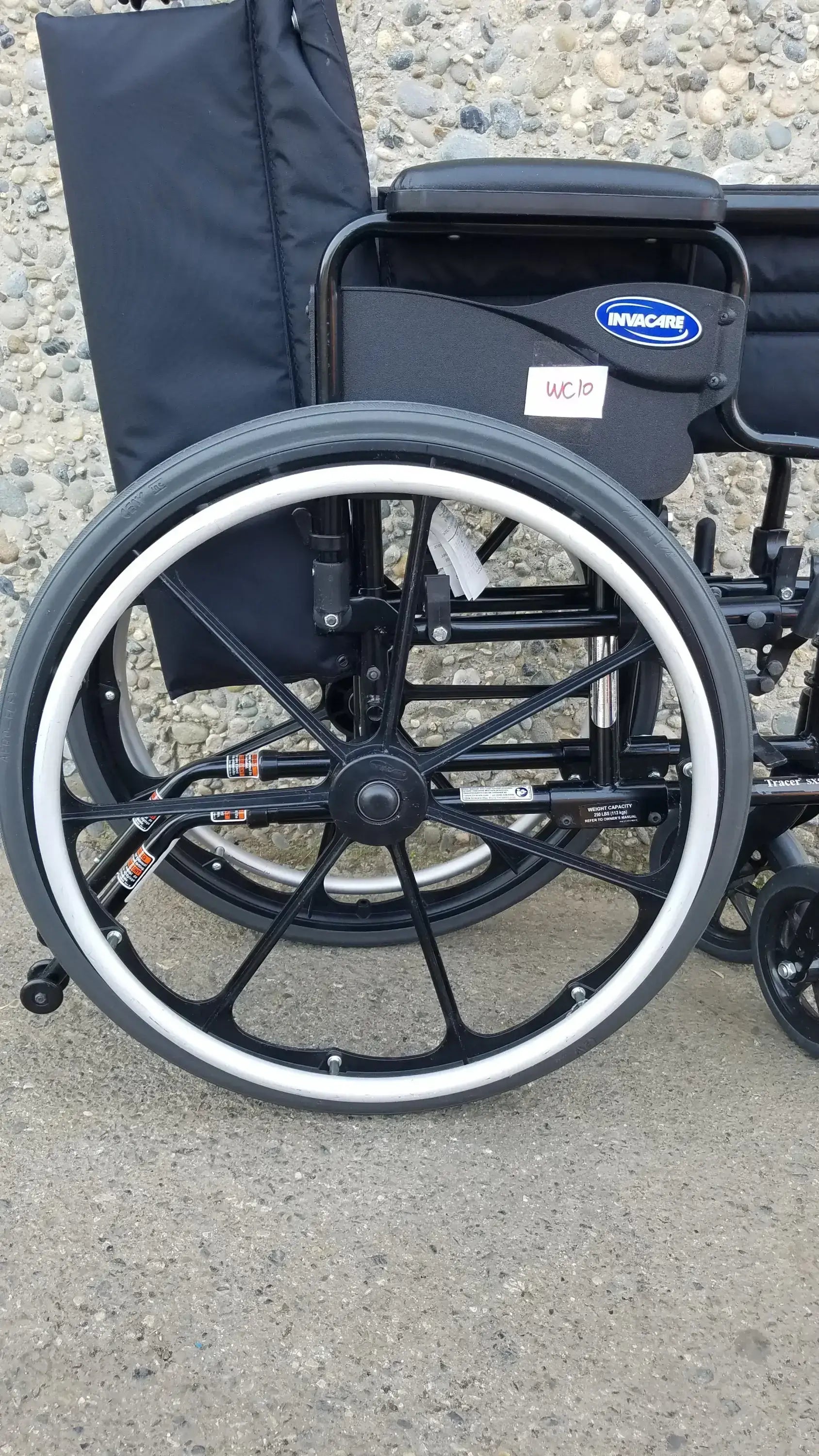Reuse Medical Equipment Invacare Tracer SX5 Wheelchair Arm Rest Black Wheelchair, second-hand product photo 19
