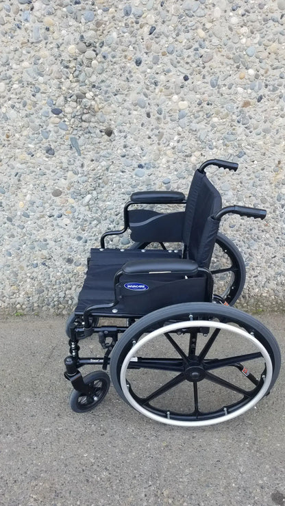 Reuse Medical Equipment Invacare Tracer SX5 Wheelchair Arm Rest Black Wheelchair, second-hand product photo 4