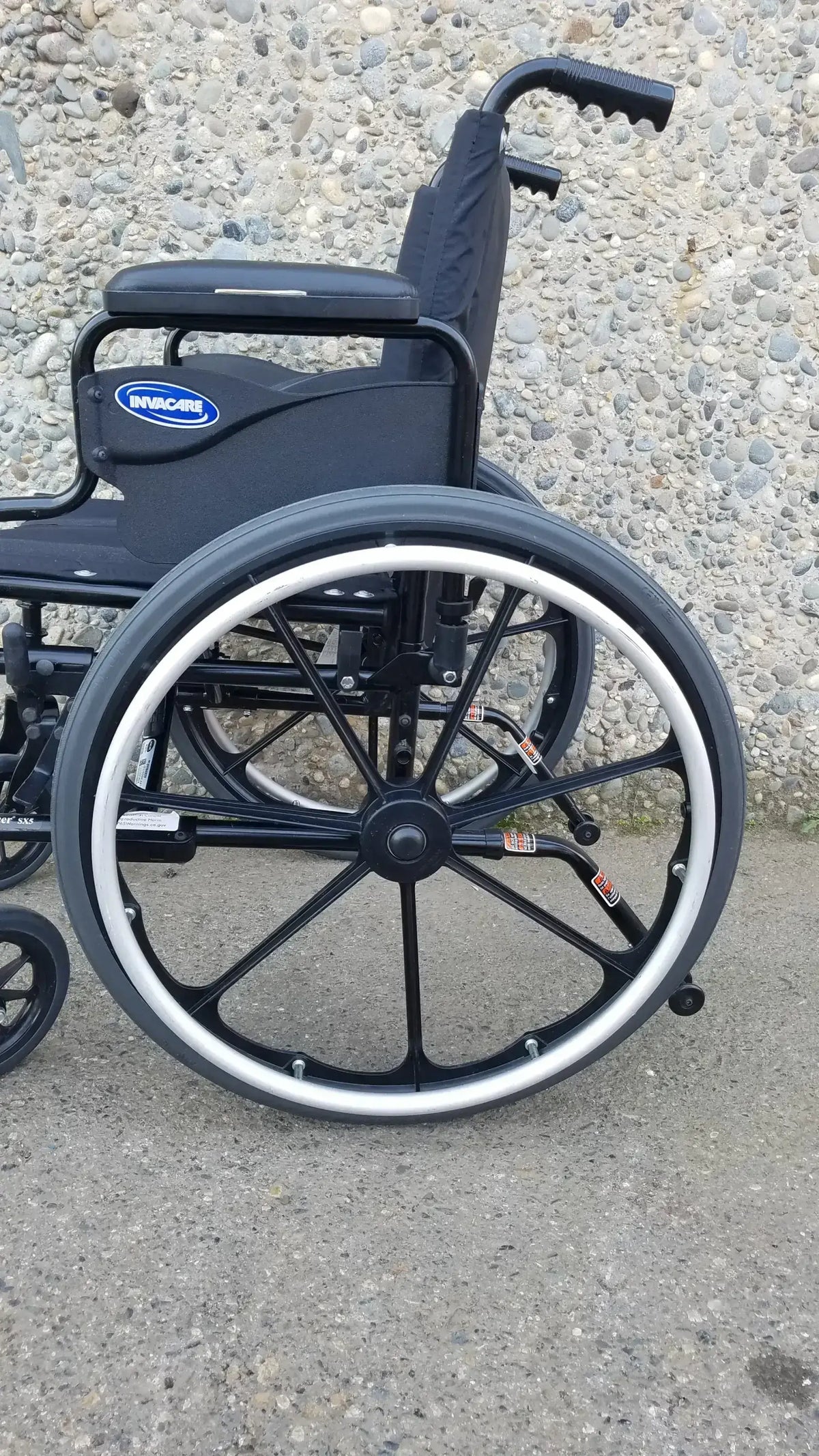 Reuse Medical Equipment Invacare Tracer SX5 Wheelchair Arm Rest Black Wheelchair, second-hand product photo 7
