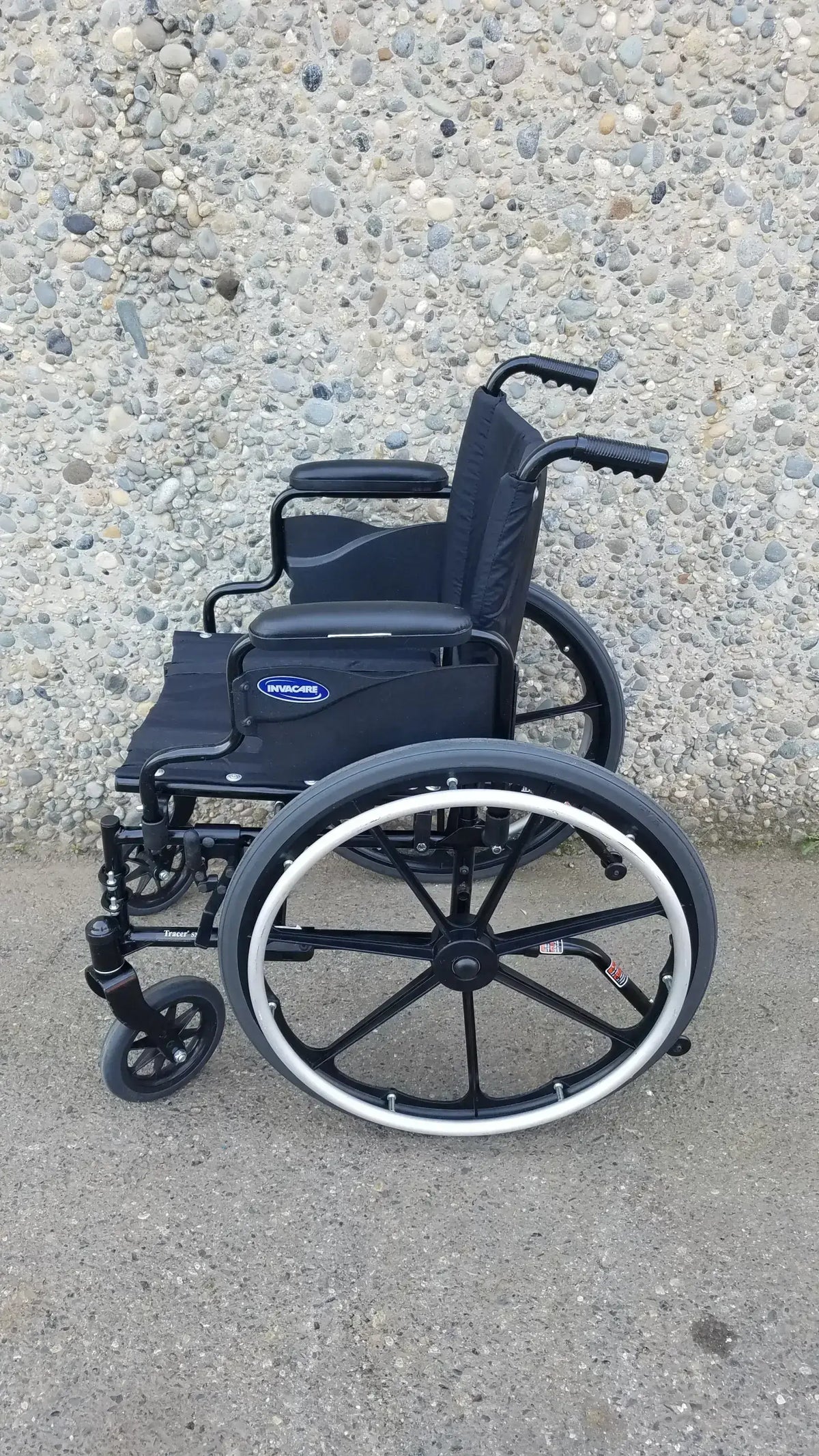 Reuse Medical Equipment Invacare Tracer SX5 Wheelchair Arm Rest Black Wheelchair, second-hand product photo 8