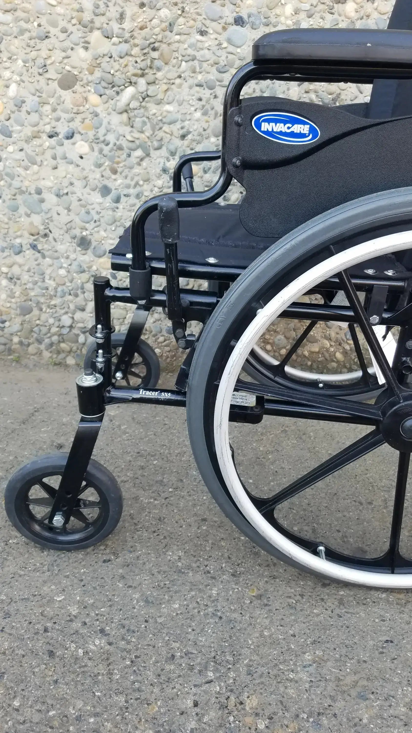 Reuse Medical Equipment Invacare Tracer SX5 Wheelchair Black Steel Frame w/ Desk Armrests Wheelchairs, second-hand product photo 19