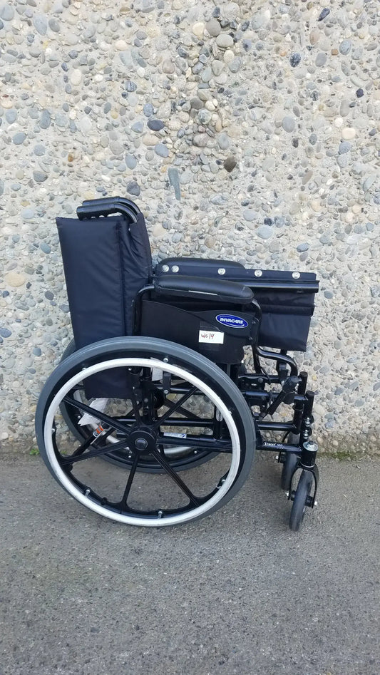 Reuse Medical Equipment Invacare Tracer SX5 Wheelchair Black Steel Frame w/ Desk Armrests Wheelchairs, second-hand product photo 1