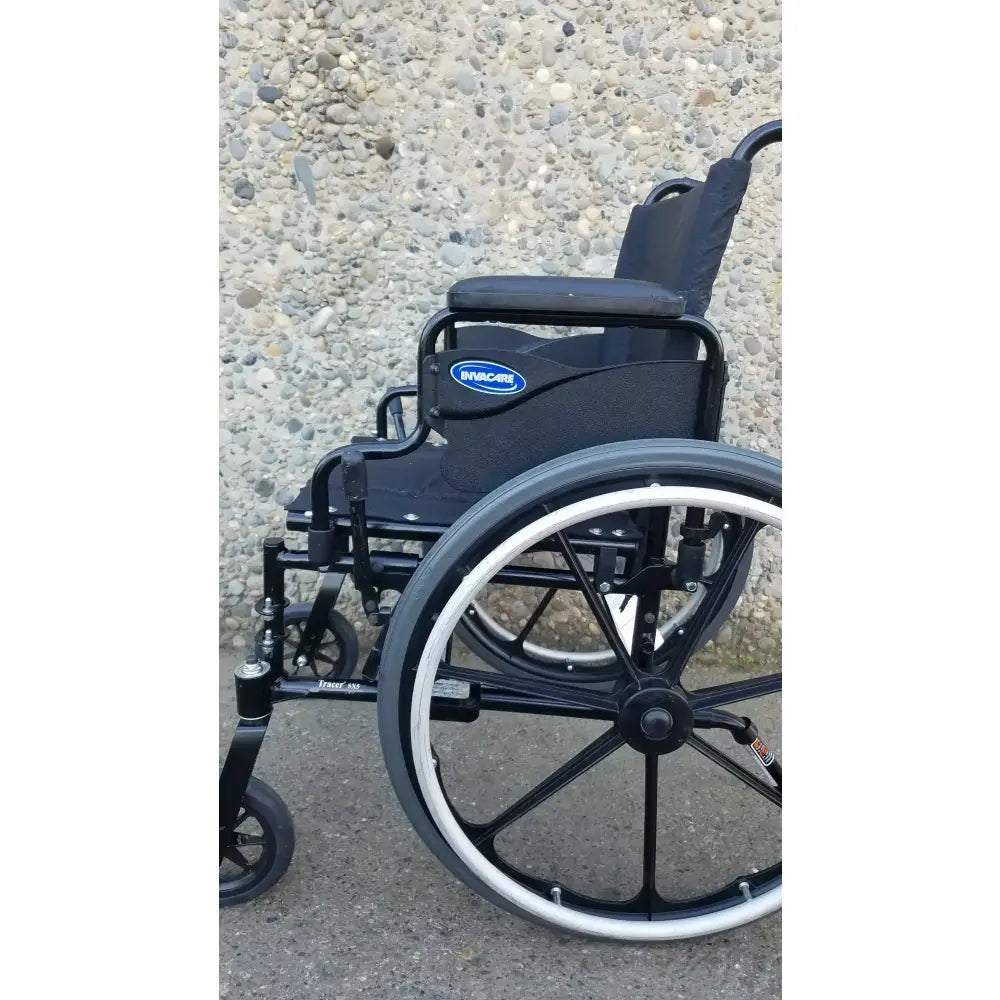 Reuse Medical Equipment Invacare Tracer SX5 Wheelchair Black Steel Frame w/ Desk Armrests Wheelchairs, second-hand product photo 18