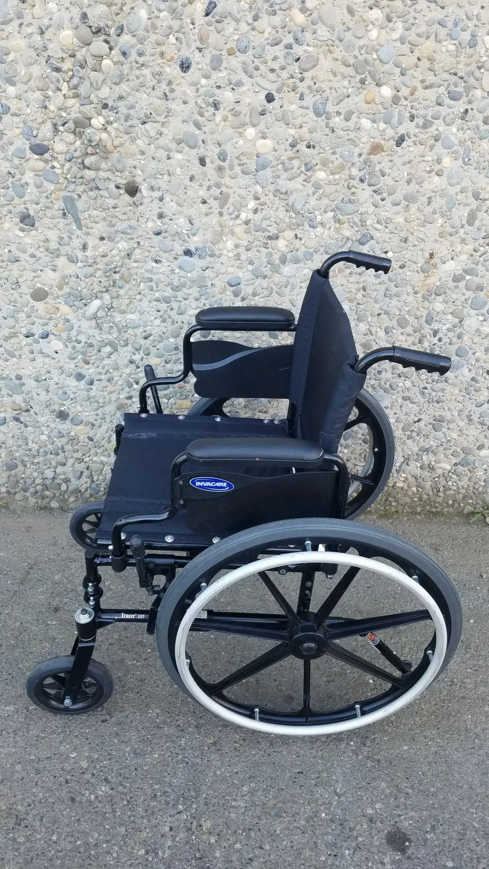 Reuse Medical Equipment Invacare Tracer SX5 Wheelchair Black Steel Frame w/ Desk Armrests Wheelchairs, second-hand product photo 16