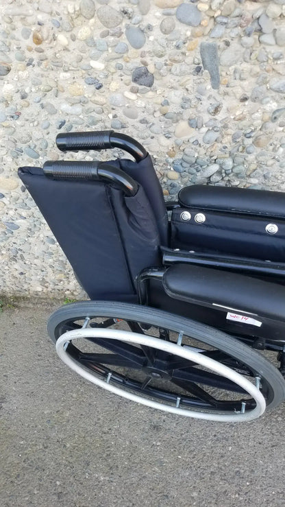 Reuse Medical Equipment Invacare Tracer SX5 Wheelchair Black Steel Frame w/ Desk Armrests Wheelchairs, second-hand product photo 6