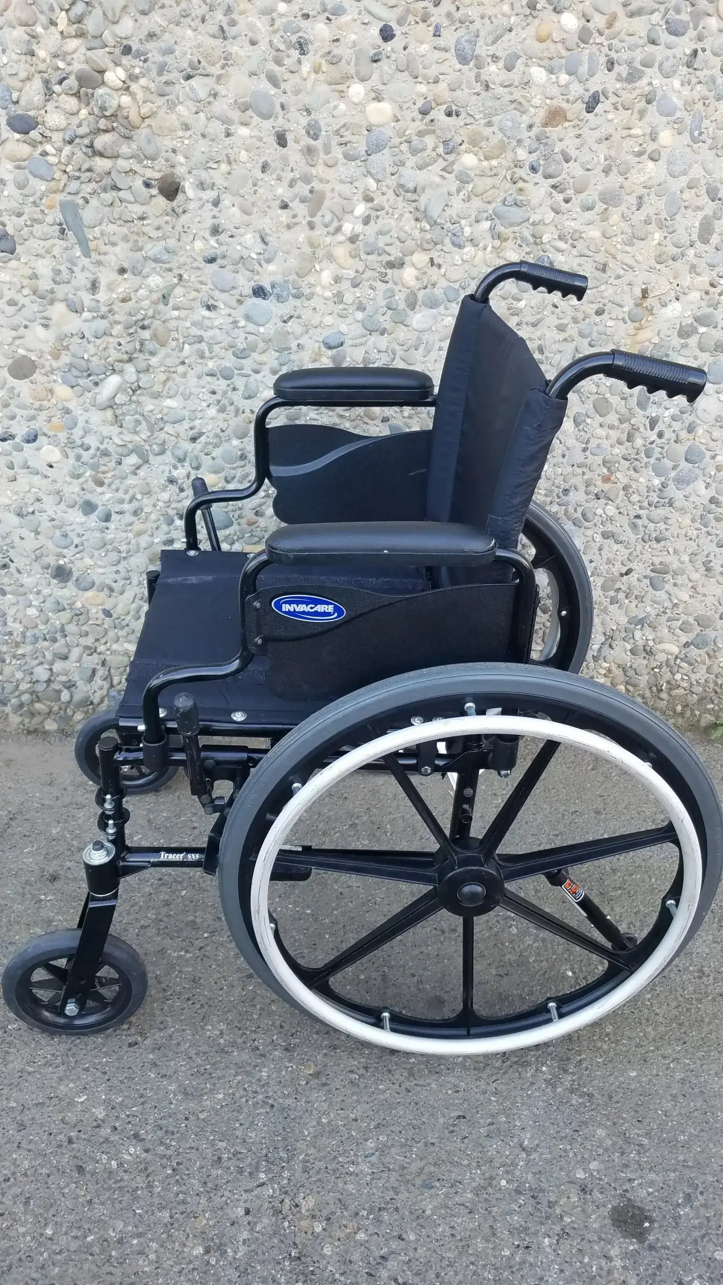 Reuse Medical Equipment Invacare Tracer SX5 Wheelchair Black Steel Frame w/ Desk Armrests Wheelchairs, second-hand product photo 14