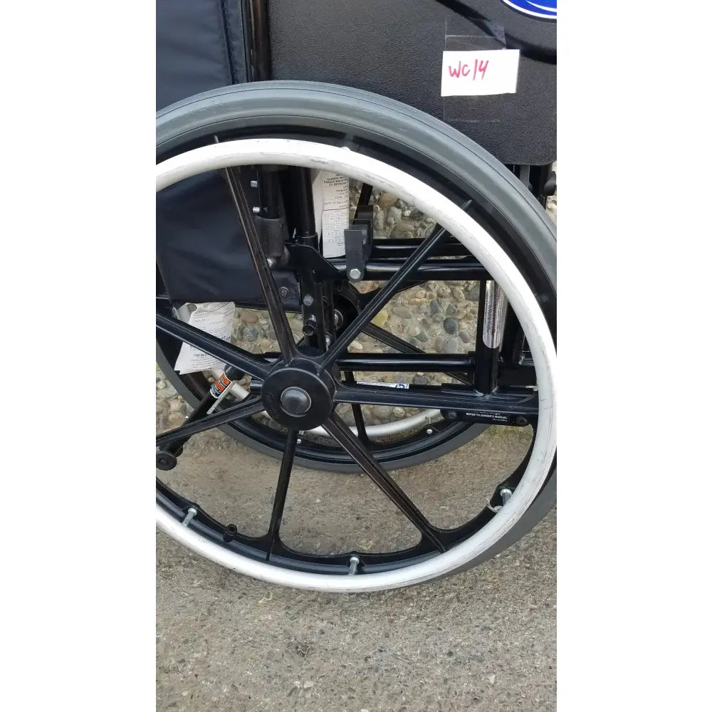 Reuse Medical Equipment Invacare Tracer SX5 Wheelchair Black Steel Frame w/ Desk Armrests Wheelchairs, second-hand product photo 4