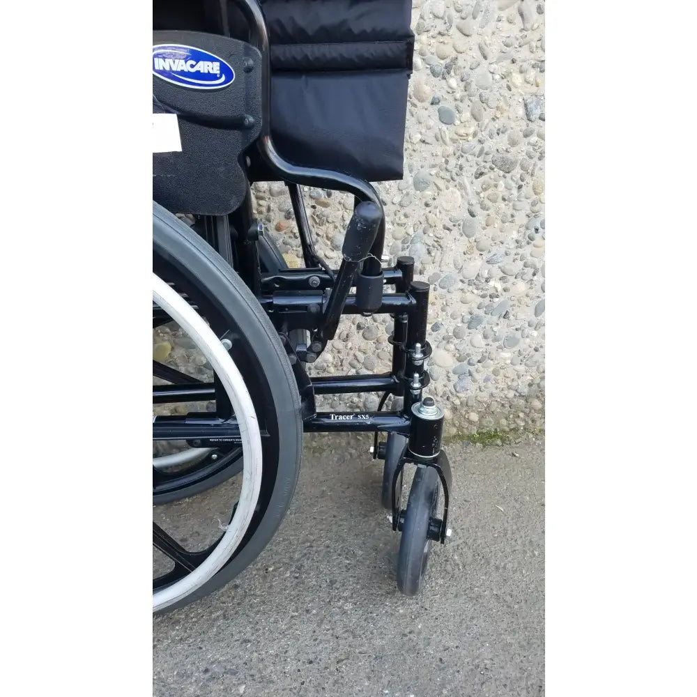 Reuse Medical Equipment Invacare Tracer SX5 Wheelchair Black Steel Frame w/ Desk Armrests Wheelchairs, second-hand product photo 3