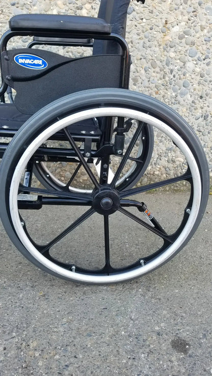 Reuse Medical Equipment Invacare Tracer SX5 Wheelchair Black Steel Frame w/ Desk Armrests Wheelchairs, second-hand product photo 17