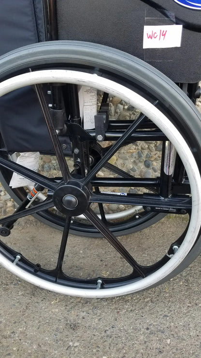 Reuse Medical Equipment Invacare Tracer SX5 Wheelchair Black Steel Frame w/ Desk Armrests Wheelchairs, second-hand product photo 4
