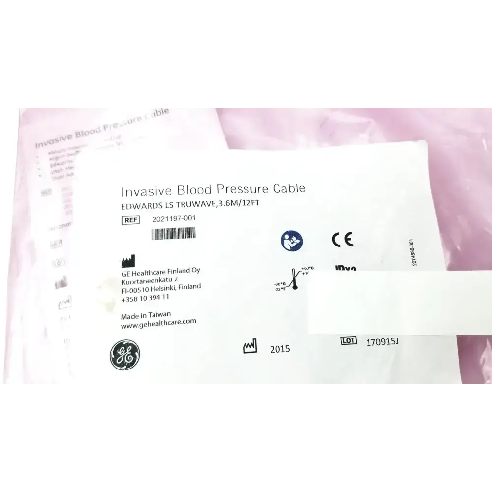 Vendor Unknown - MANUAL REVIEW Invasive Blood Pressure Cable 2021197-001 Invasive Blood Pressure Cable, second-hand product photo 2