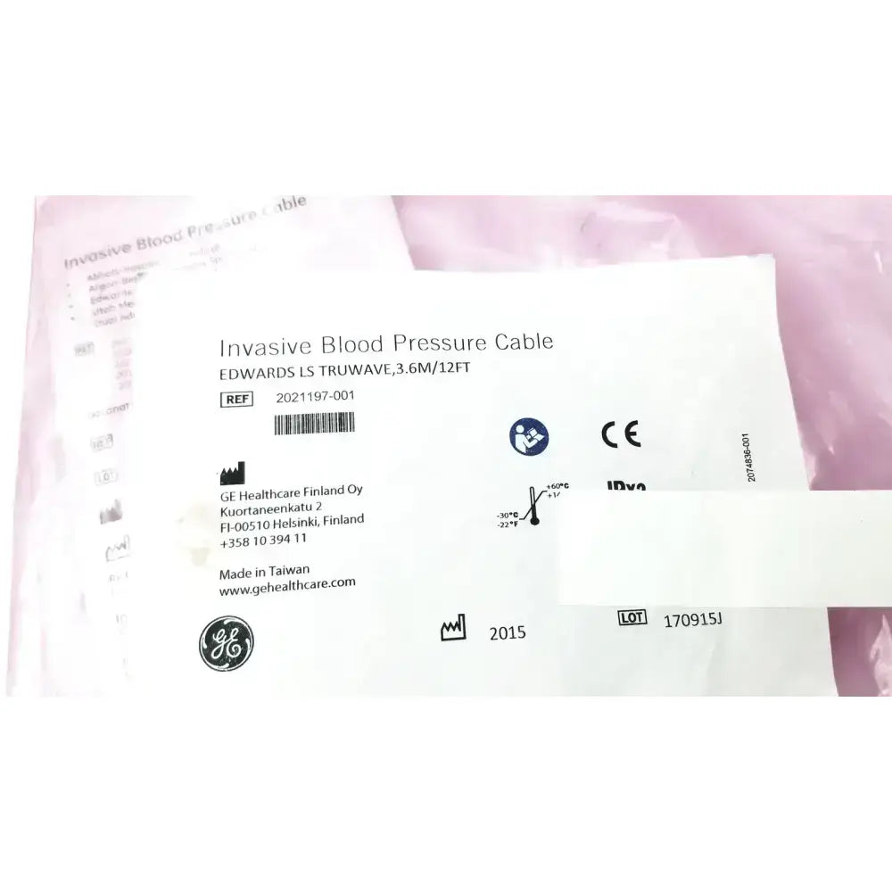 Vendor Unknown - MANUAL REVIEW Invasive Blood Pressure Cable 2021197-001 Invasive Blood Pressure Cable, second-hand product photo 2