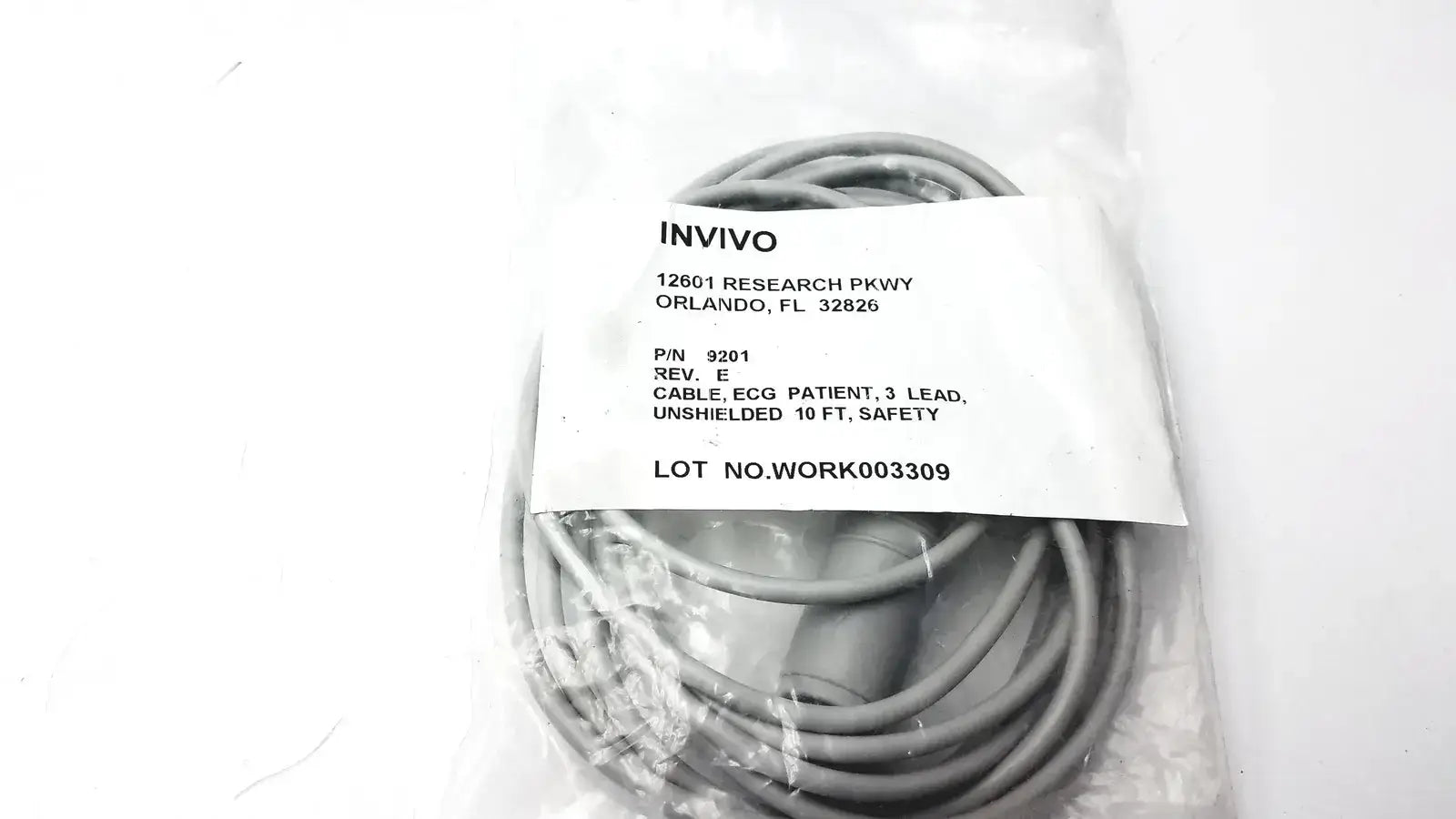 Invivo 9367 Oxiclip MRI Sensor With Invivo 9201, ECG, 3 Lead, Unshielded 10 FT MRI Patient Monitoring Sensor, second-hand product photo 2