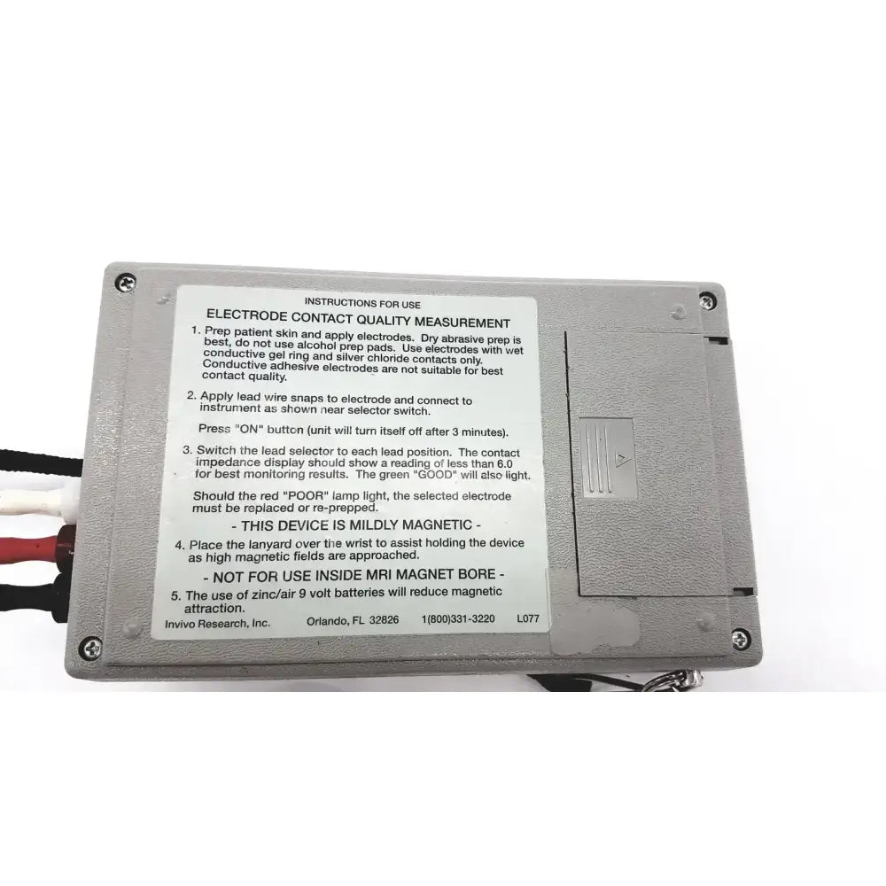 Invivo Research P/N 9392 ECG Electrode Impedance Meter ECG Electrode Impedance Meter, second-hand product photo 9