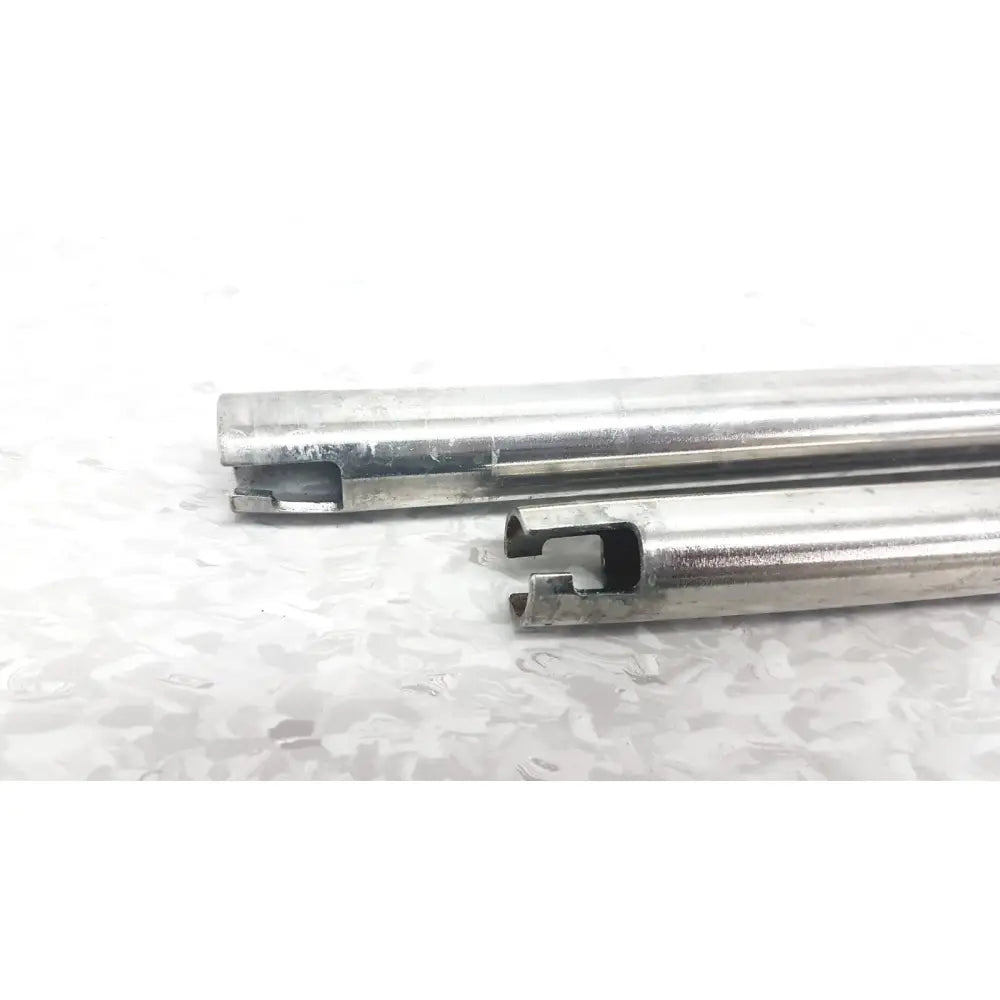 Two metallic cylindrical rods with cut-out ends for iv pole compatible with hillrom p2217a reuse medical equipment