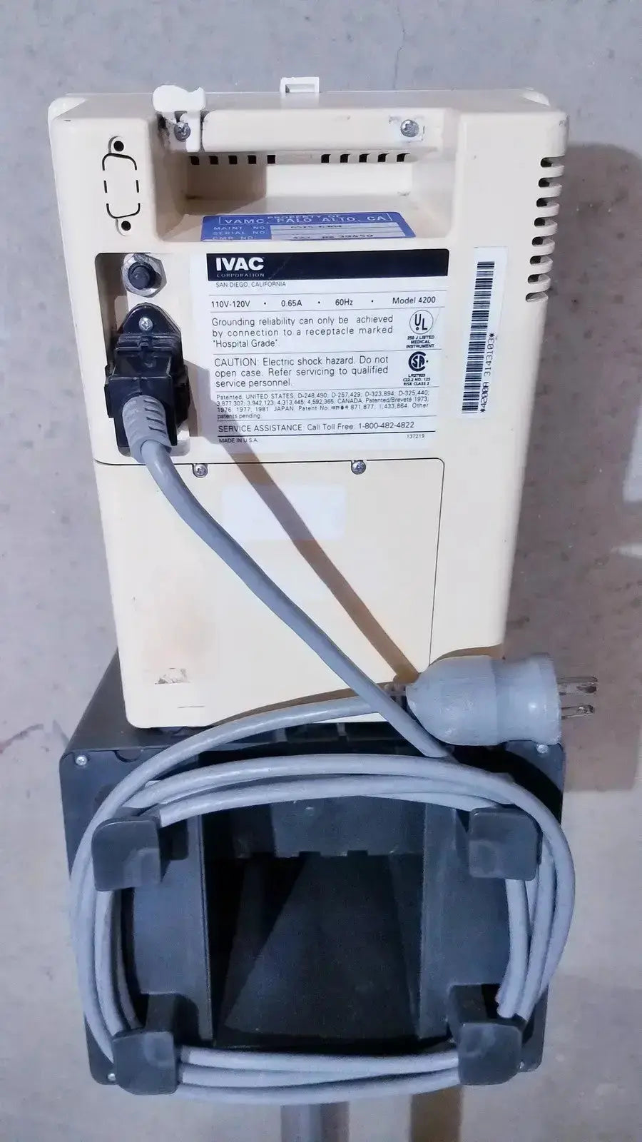 IVAC Corporation Vital Check 4200 With Stand Vital Signs Monitor, second-hand product photo 7