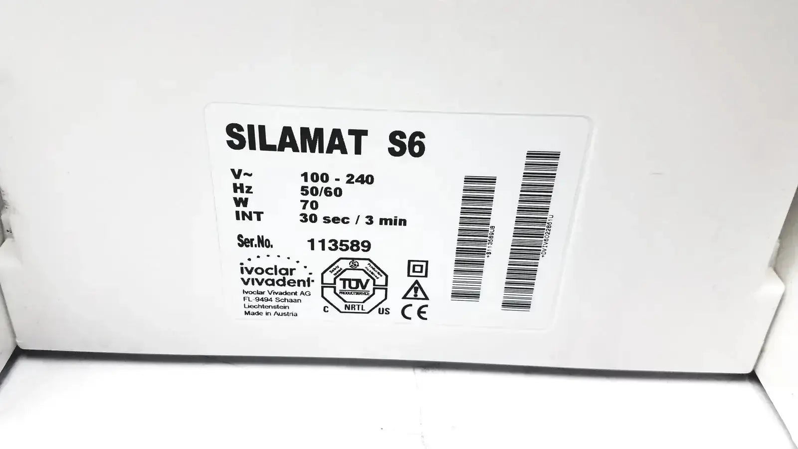 Ivoclar Vivadent Silamat S6 Amalgamator Universal Mixing Device Unit Amalgamator, as-is (for parts) product photo 6