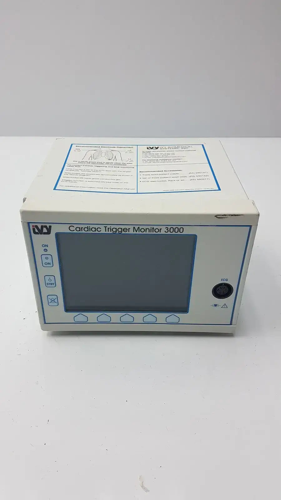 Ivy Biomedical Cardiac Trigger 3000 Patient Monitor Patient Monitor, second-hand product photo 1