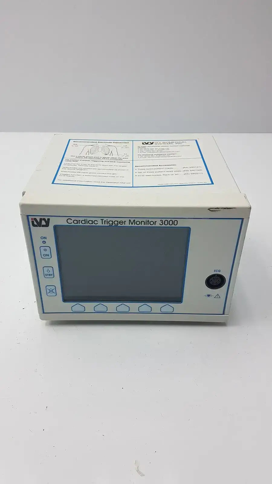 Ivy Biomedical Cardiac Trigger 3000 Patient Monitor Patient Monitor, second-hand product photo 1