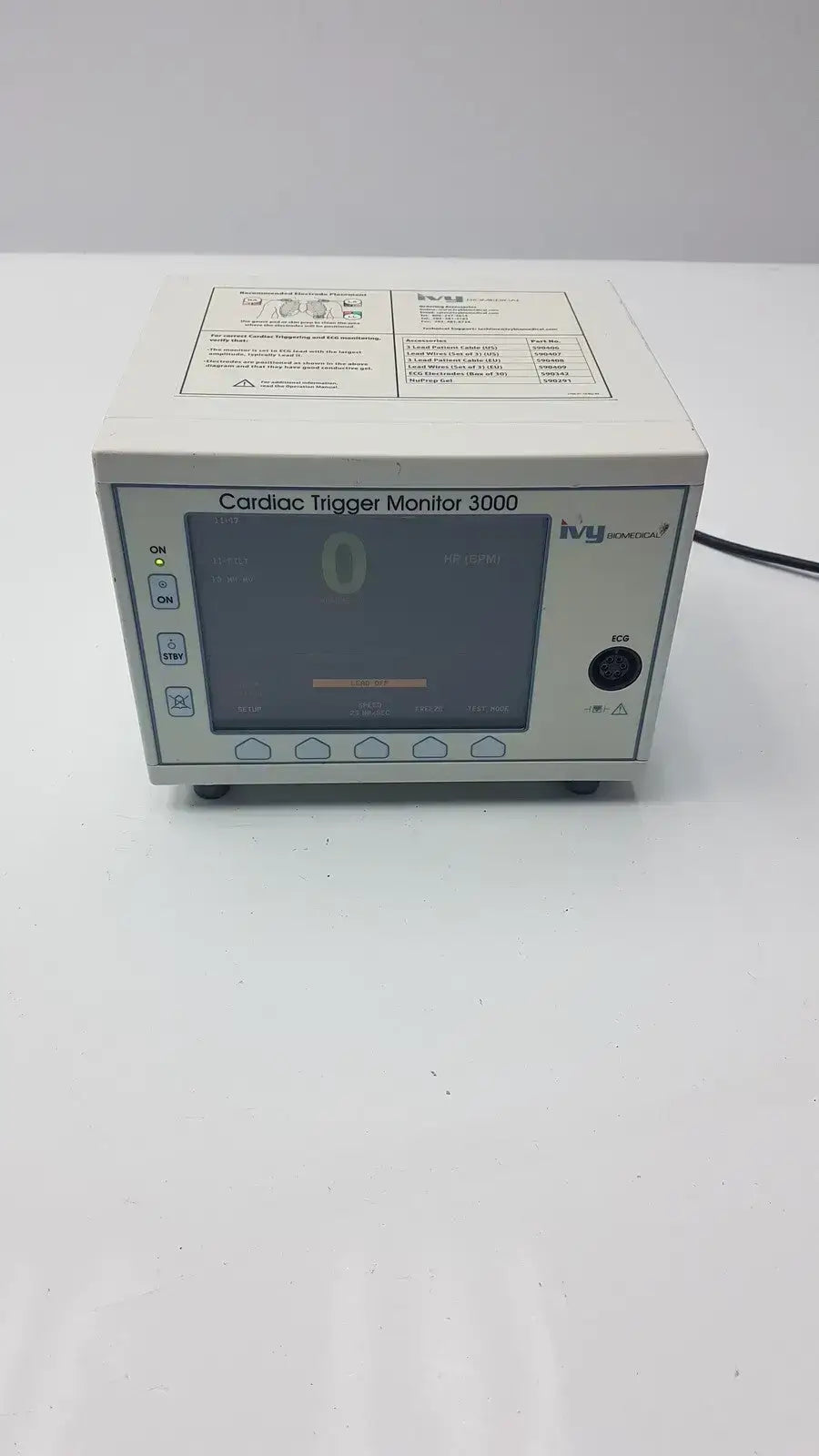 IVY Biomedical Cardiac Trigger Monitor 3000 Cardiac Trigger Monitor, second-hand product photo 1