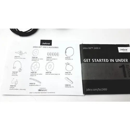 Black jabra headband headset hsc021 accessories packaging for jaabra headband headset 2400 ii model