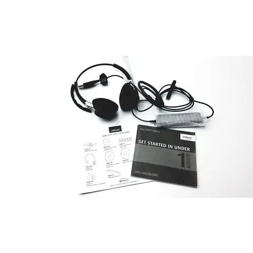 Black jaabra headband headset hsc021 over-ear headphones with padded earcups and coiled cable for comfortable use