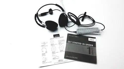 Black jaabra headband headset hsc021 over-ear headphones with padded earcups and coiled cable for comfortable use