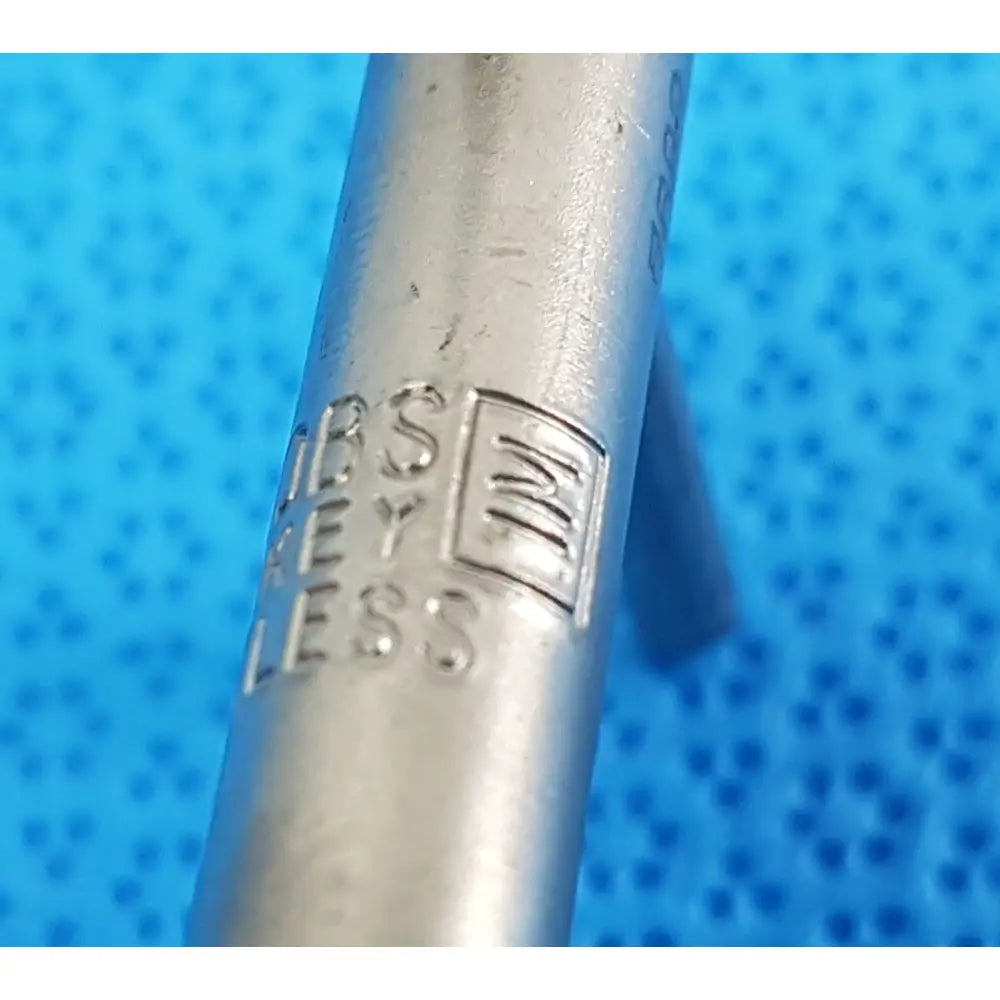 Silver metallic jacobs kim key 1m stainless precision chuck key with engraved keyless branding and square logo on barrel