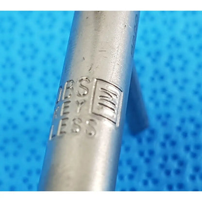 Silver metallic jacobs kim key 1m stainless precision chuck key with engraved keyless branding and square logo on barrel