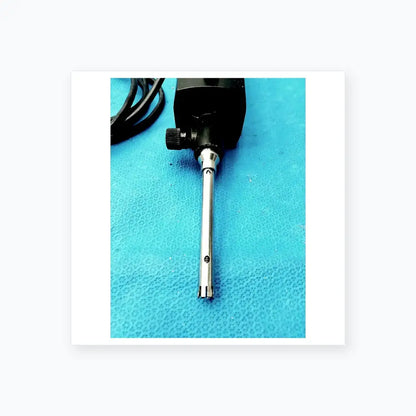 Black and silver medical equipment janke & kunkel t25-s1 ika ultra turrax homogenizer disperser with textured grip and pronged metallic probe tip