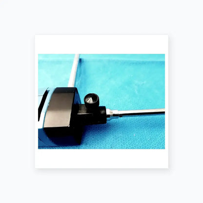 Black and silver surgical endoscope with textured knob handle for medical equipment reuse in Janke & Kunkel homogenizer