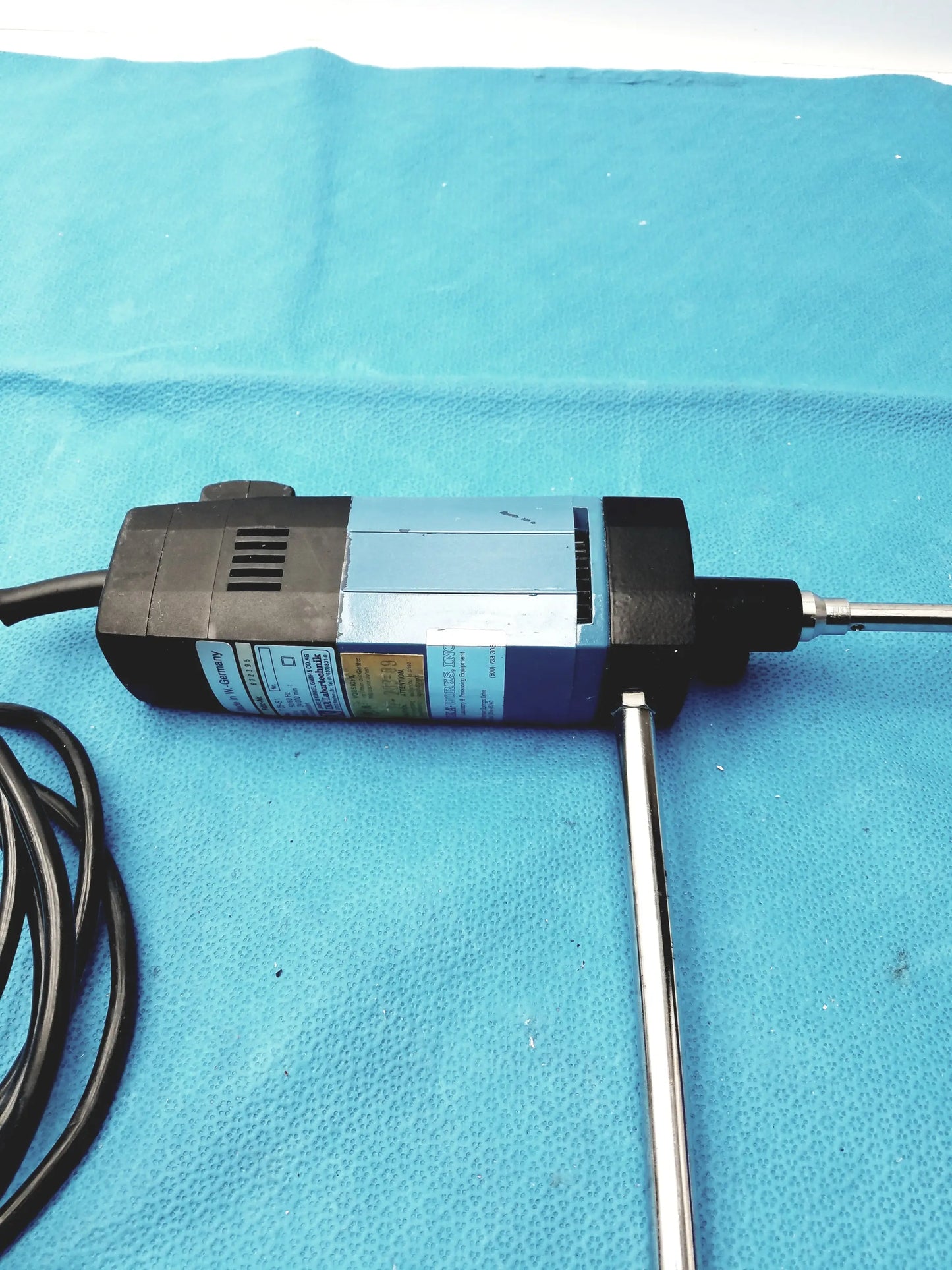 Black and silver dremel rotary tool with metal bit attached for janke and kunkel t25-s1 ika ultra turrax homogenizer disperser medical equipment