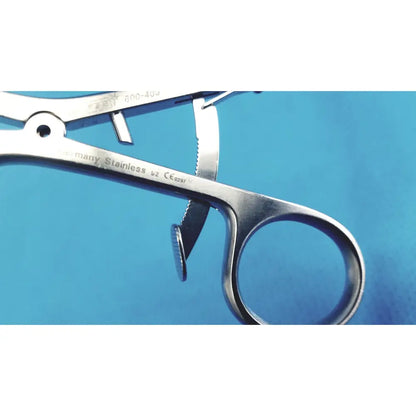 Jarit 600-400 stainless steel laparoscopiic clamp silver surgical forceps made of german stainless steel with sleek finish