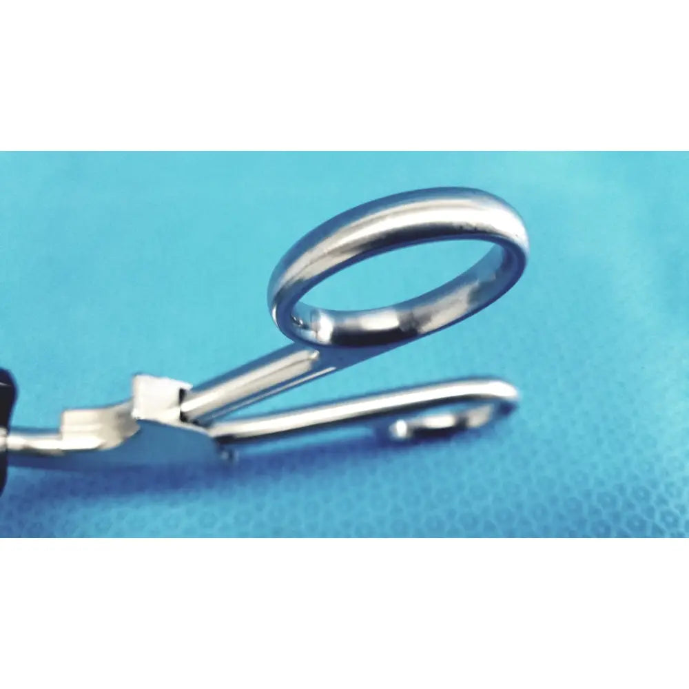Jarit 610-140 roto-lok stainless steel surgical forceps with smooth polished finish and rounded handles in silver
