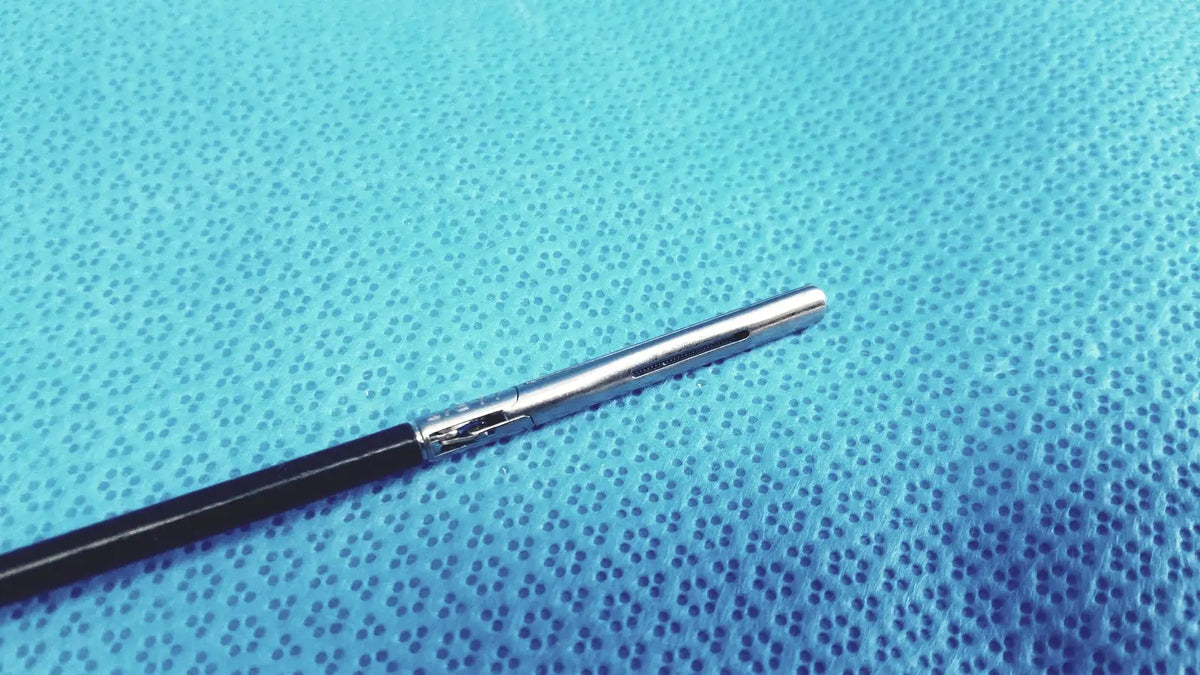 Black and silver cable with metallic connector for jarit 610-140 stainless steel roto-lok surgical instrument