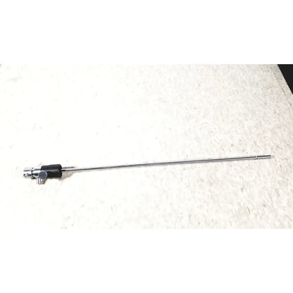 Silver surgical optical stylet sheath with black grip and metallic joints for karl storz 10326f adult use